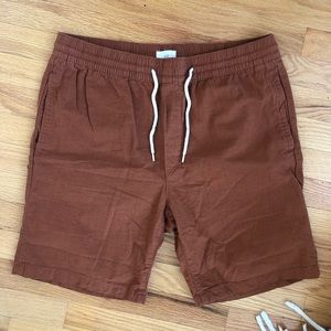 Rust Drawstring Easy Shorts
